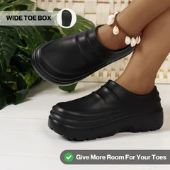 NursePro™ 12-Hour Shift Clogs – Built-In Arch Support for Plantar Fasciitis, Wide Toe Box, Non-Slip
