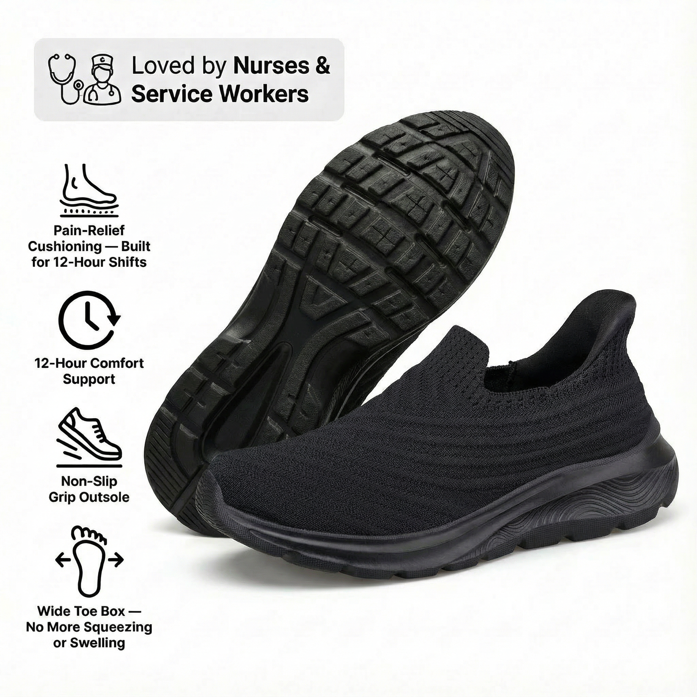 OrthoSlip Ergonomic Everyday Shoes (BOGO)