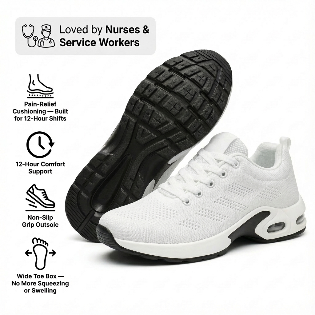 Orthora™ Pro – 12-Hour Shift Shoes for All-Day Foot, Knee & Back Pain Relief (BOGO)