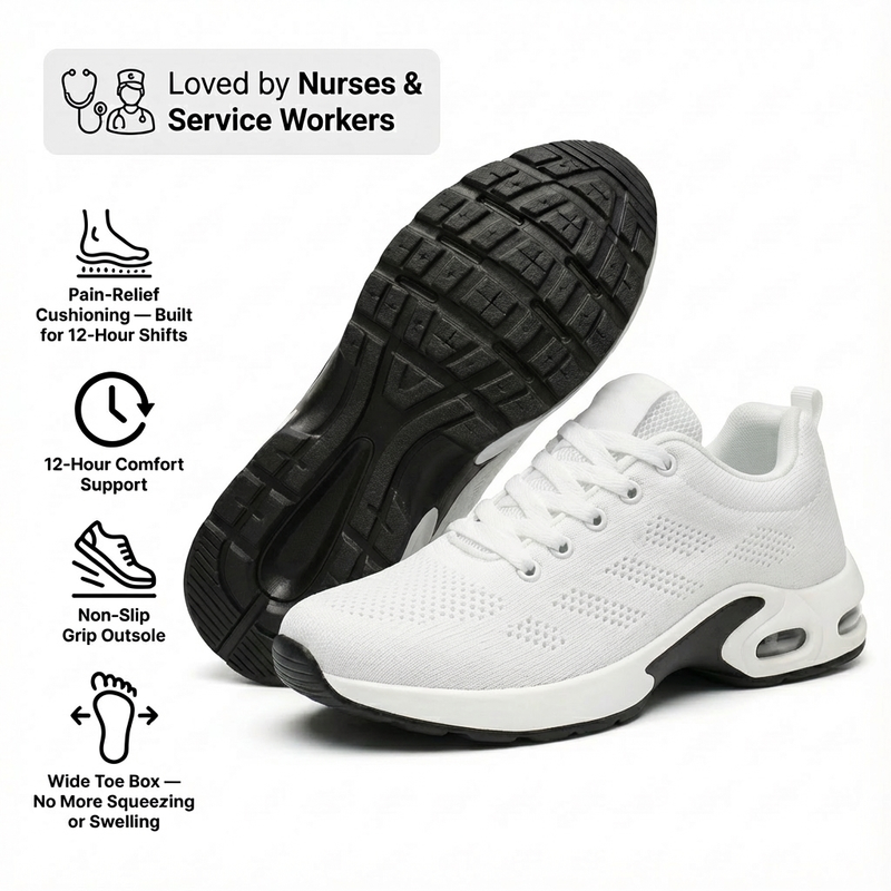 Orthora™ Pro — 12-Hour Shift Shoes for All-Day Foot, Knee & Back Pain Relief