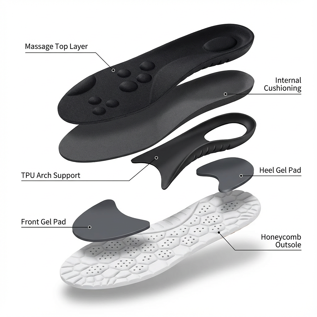 Pain Relief Insoles for Foot, Knee & Back Pain