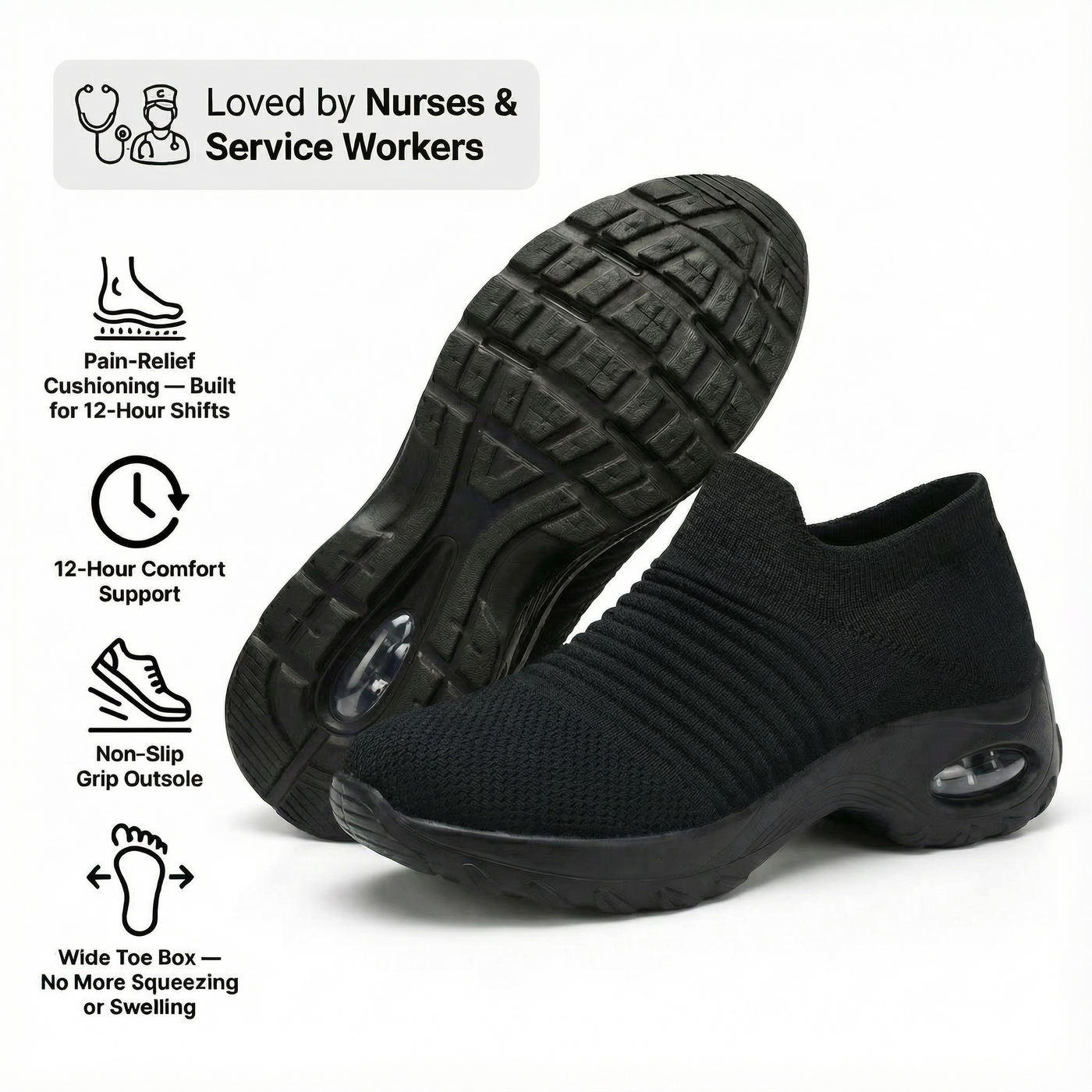 Breathable No-Tie Stretch Shoes (BOGO)