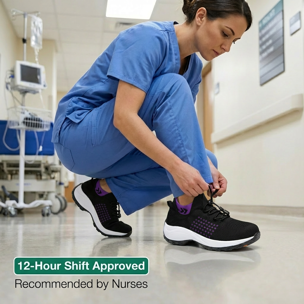 ShiftPro™ – 12-Hour Comfort Shoes for Heel & Plantar Fasciitis Relief (BOGO)
