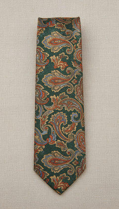 Paisley Silk Tie in Vintage Burgundy