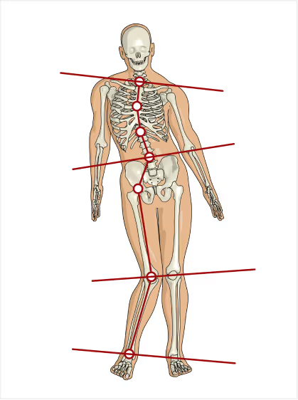 Body alignment affected by foot pain