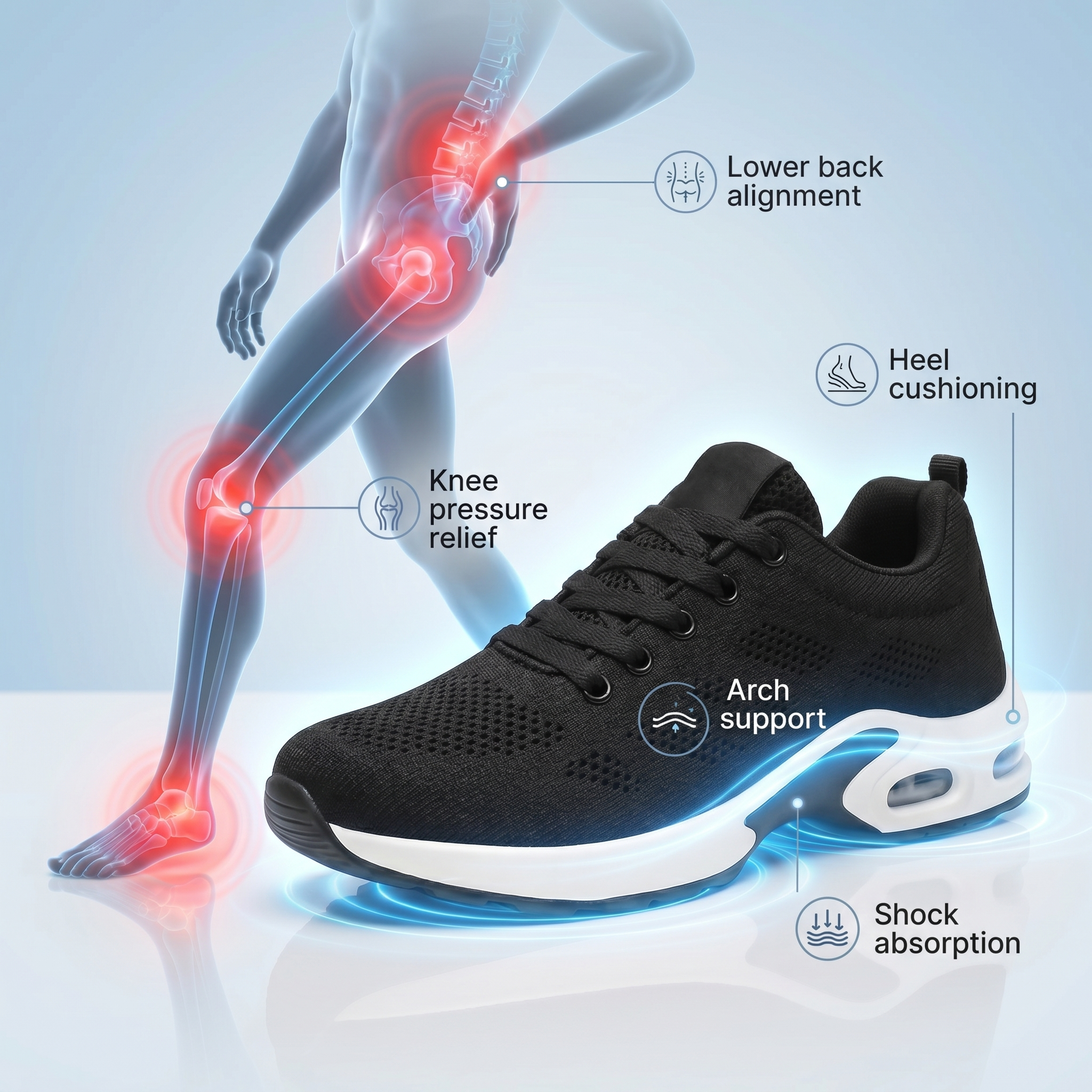 Orthora Pro cushioning and supportive construction